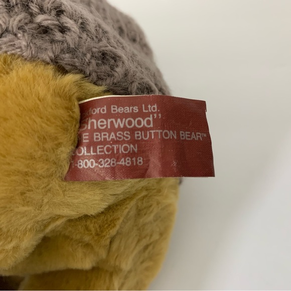 Vintage Handcrafted 1996 Brass Button “Sherwood” Bear Fully Jointed - Picture 5 of 9